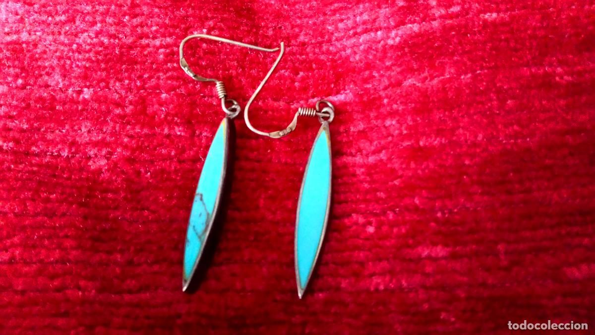 Joyeria: PENDIENTES DE PLATA Y TUQUESA - Foto 1