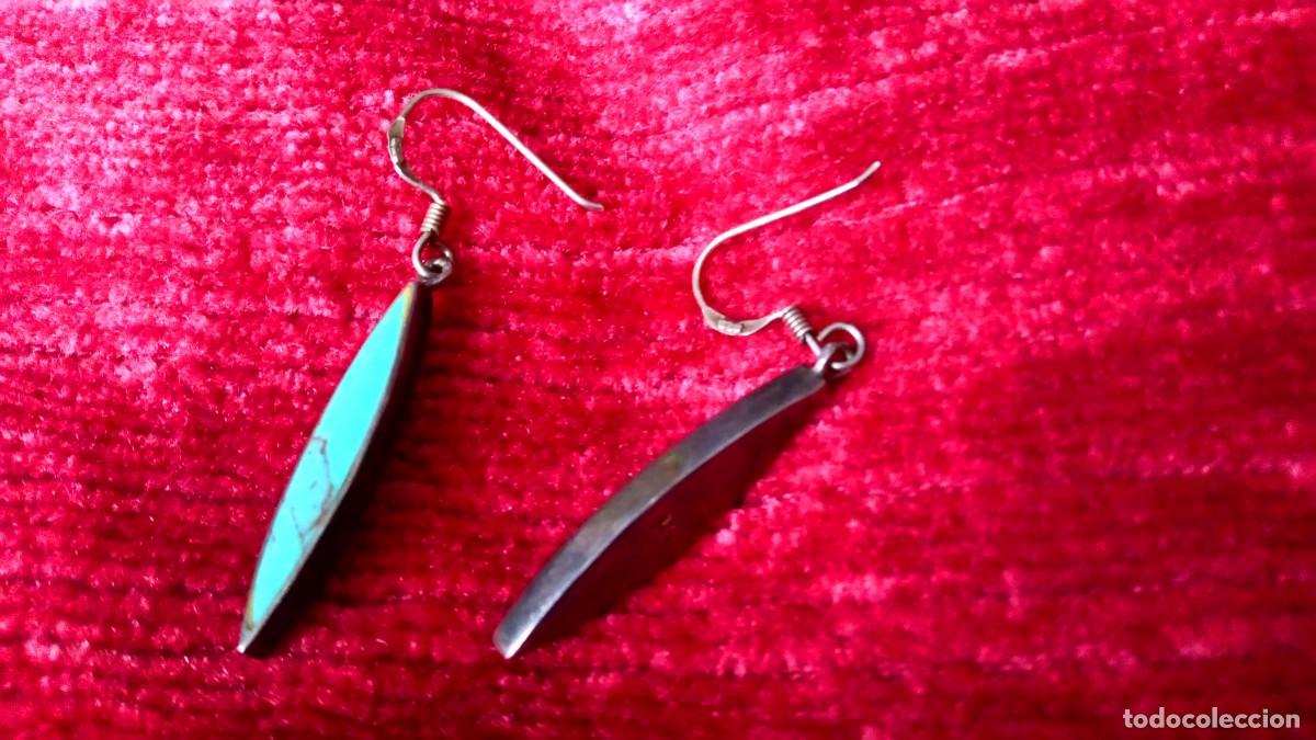 Joyeria: PENDIENTES DE PLATA Y TUQUESA - Foto 2