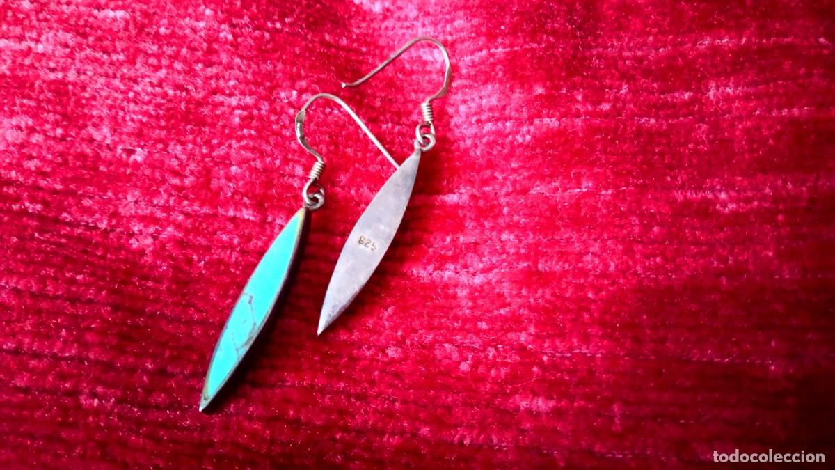 Joyeria: PENDIENTES DE PLATA Y TUQUESA - Foto 3