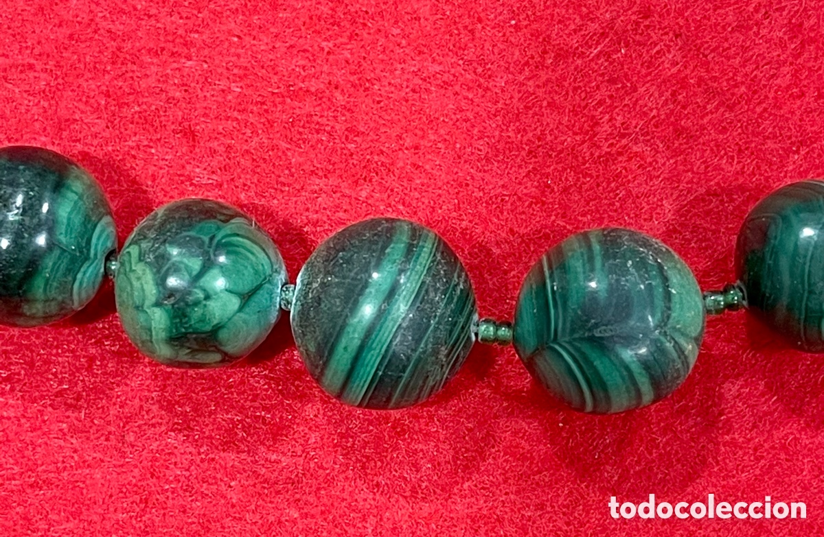 Joyeria: Precioso collar en bolas de malaquita. - Foto 2