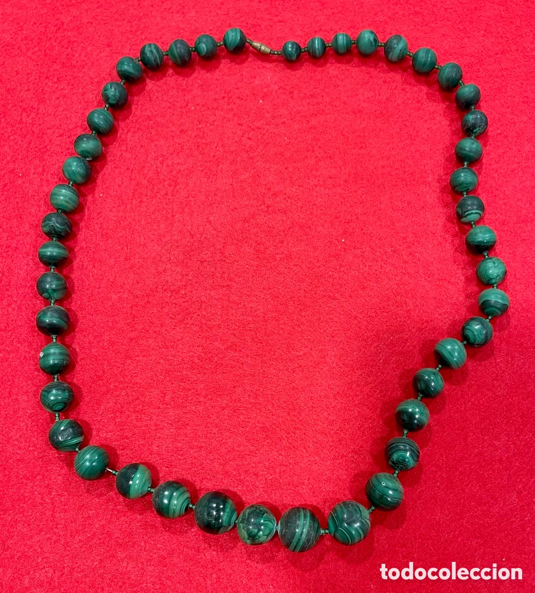 Joyeria: Precioso collar en bolas de malaquita. - Foto 1