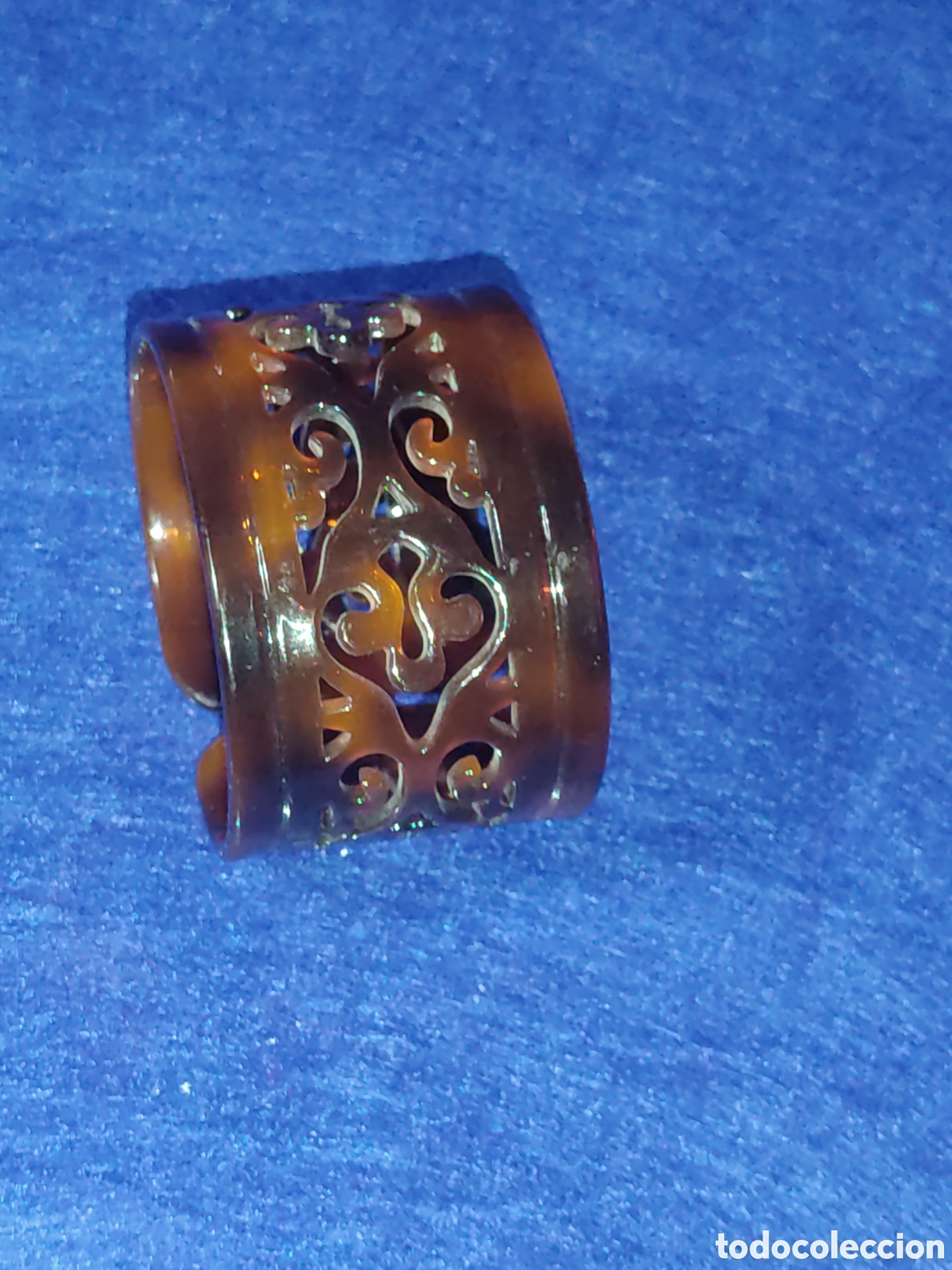 Joyeria: Pulsera calada en s&iacute;mil carey,vintage. - Foto 2