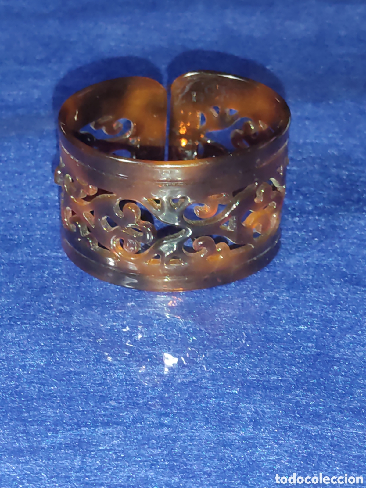 Joyeria: Pulsera calada en s&iacute;mil carey,vintage. - Foto 3