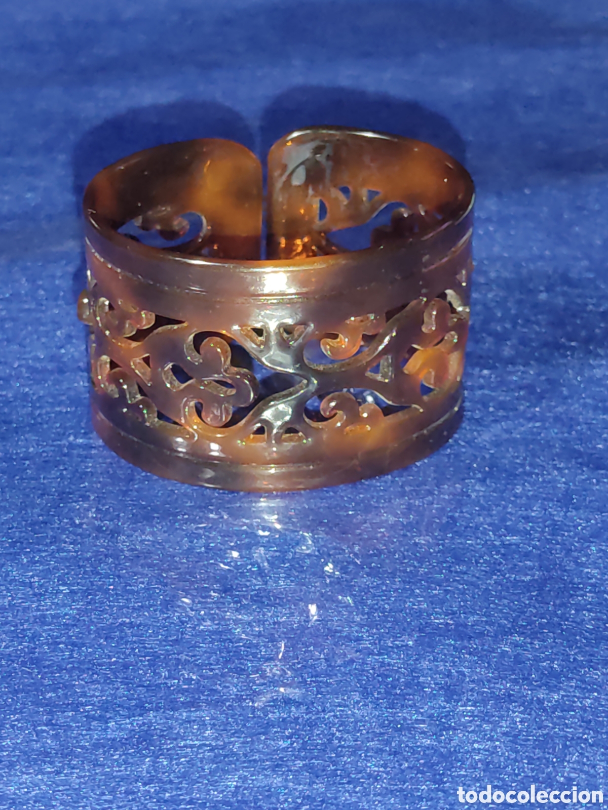 Joyeria: Pulsera calada en s&iacute;mil carey,vintage. - Foto 4