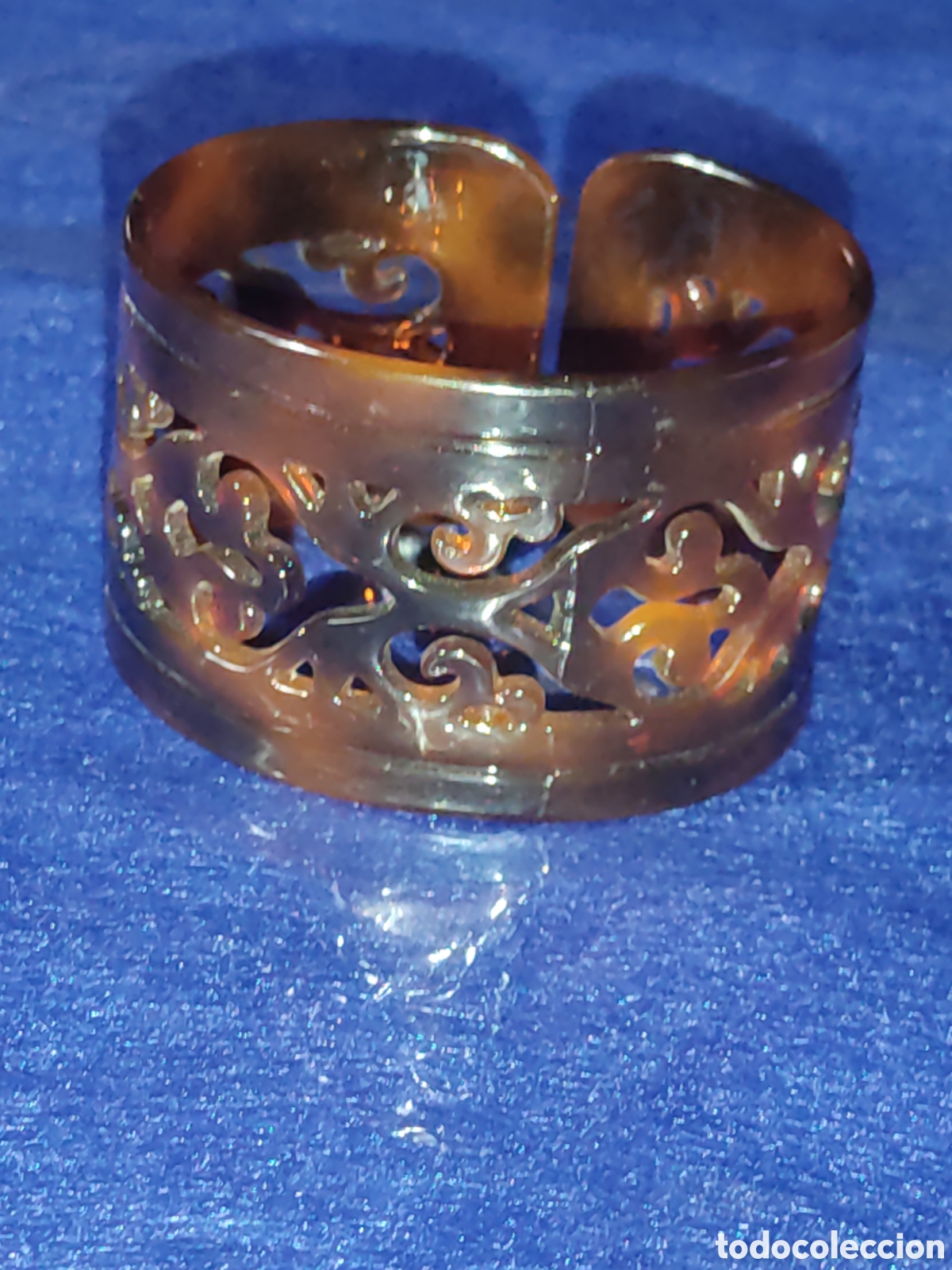 Joyeria: Pulsera calada en s&iacute;mil carey,vintage. - Foto 5