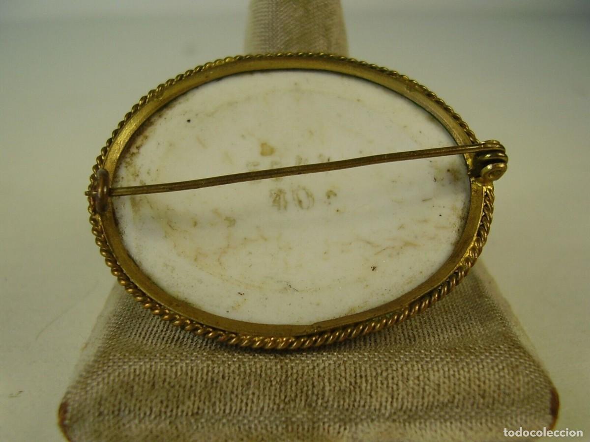Joyeria: Broche de porcelana, finales siglo XIX - Foto 2