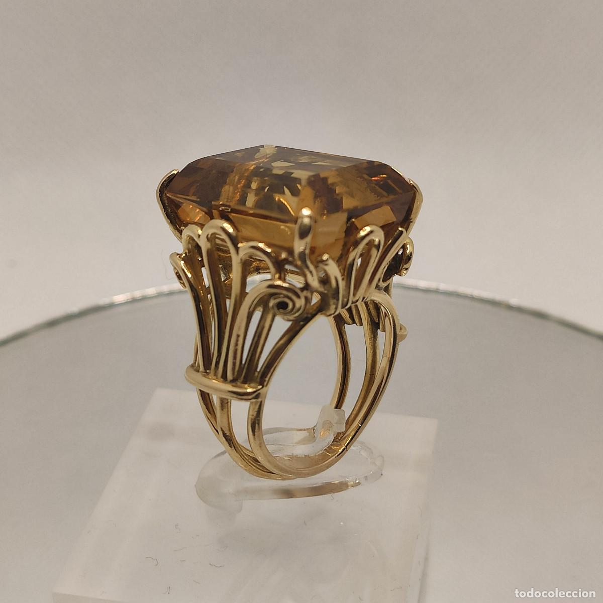 Joyeria: Topacio Sortija Oro de Ley 18K. - Foto 1
