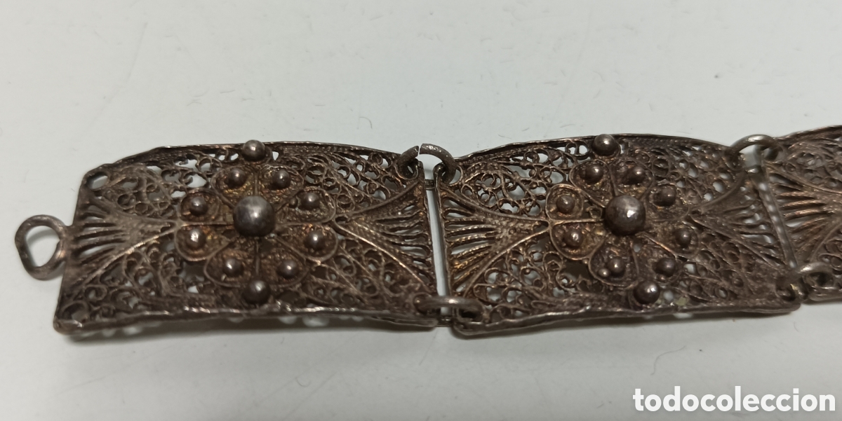 Joyeria: Antigua pulsera filigrana de plata - Foto 2