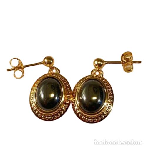 Joyeria: Pendientes oro 18 kt con hematitas - Foto 1