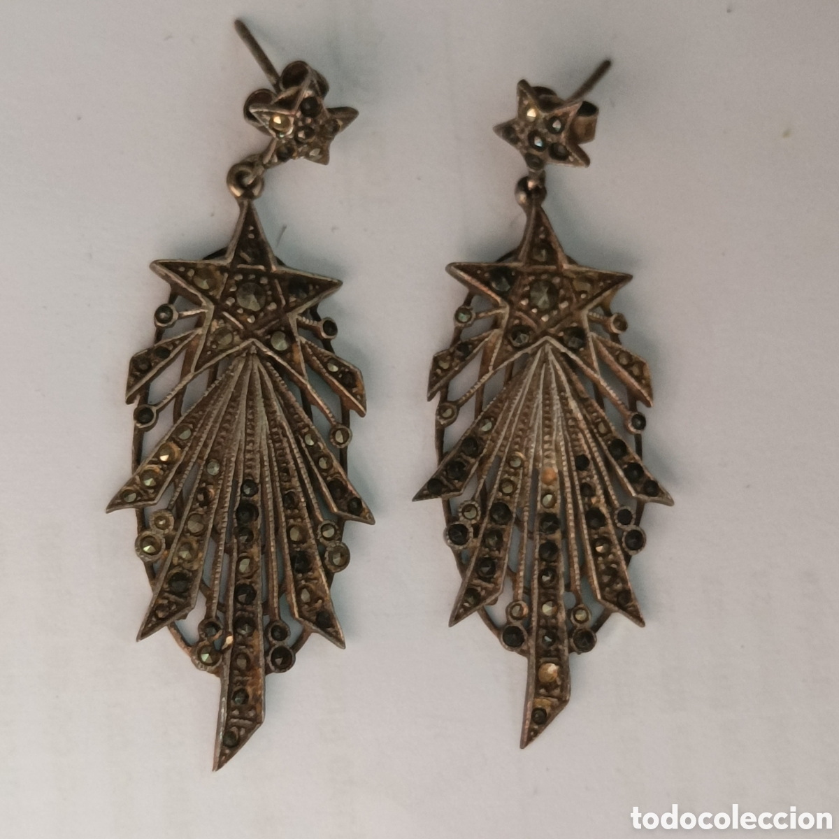 Joyeria: Pendientes en plata de ley 925 ml con marcasitas - Foto 2