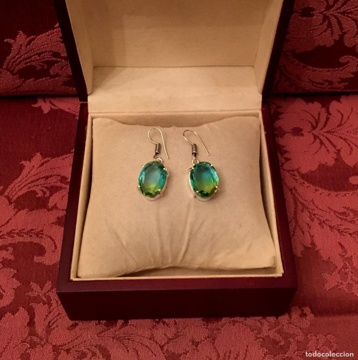 Joyeria: PENDIENTES CON TURMALINAS TALLADAS - 8 GRAMOS. - Foto 1