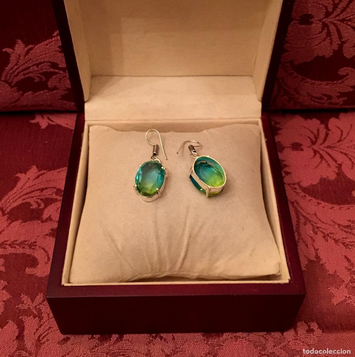 Joyeria: PENDIENTES CON TURMALINAS TALLADAS - 8 GRAMOS. - Foto 3