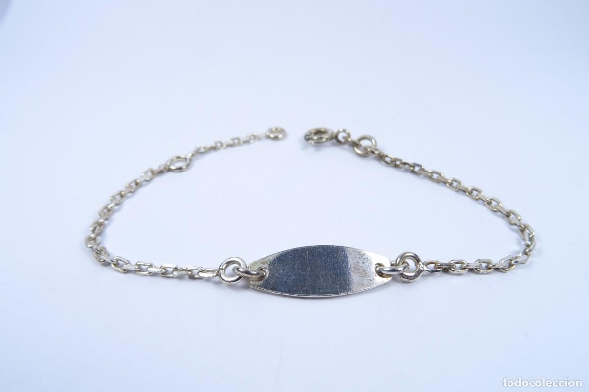 Joyeria: Pulserita de bebe en plata 925 con chapa - Foto 1