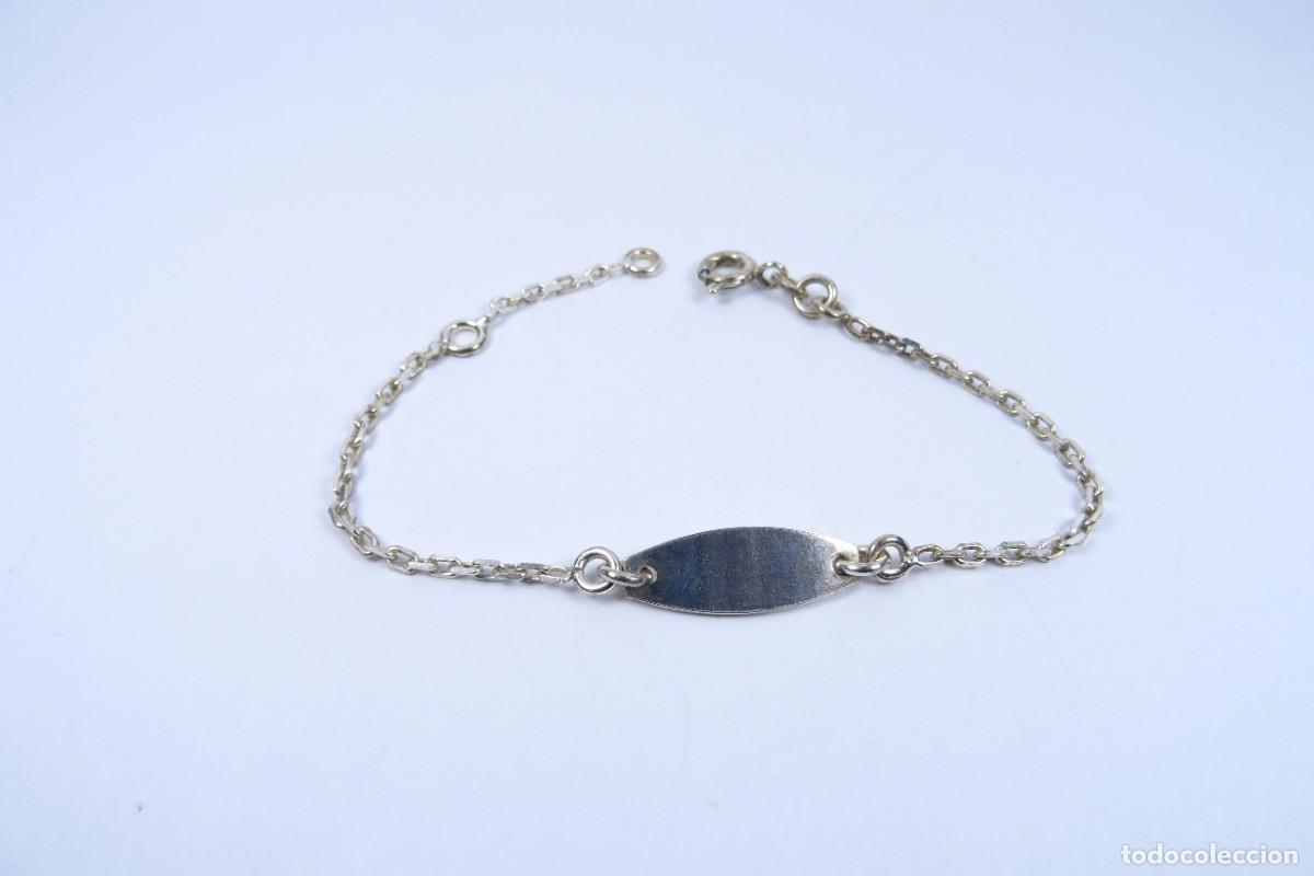 Joyeria: Pulserita de bebe en plata 925 con chapa - Foto 4