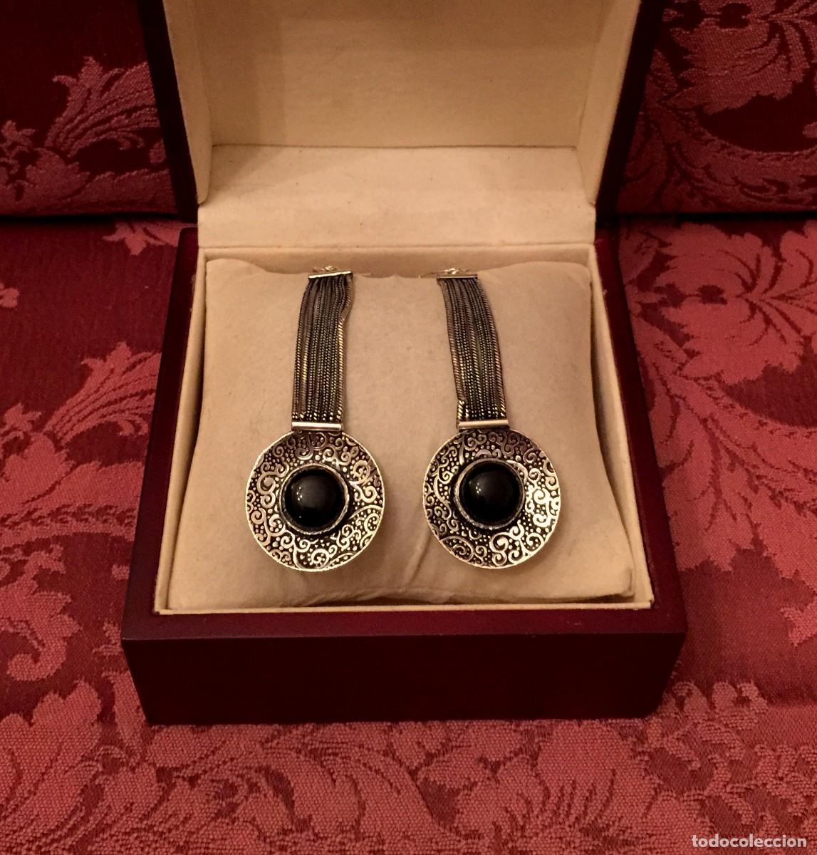 Joyeria: PENDIENTES LARGOS CON ONIX - 16 GRAMOS. - Foto 1