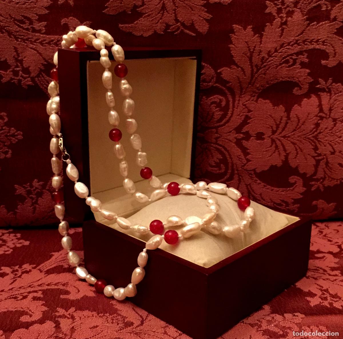 Joyeria: COLLAR LARGO DE PERLAS BARROCAS Y JADE - 90 CM - Foto 1
