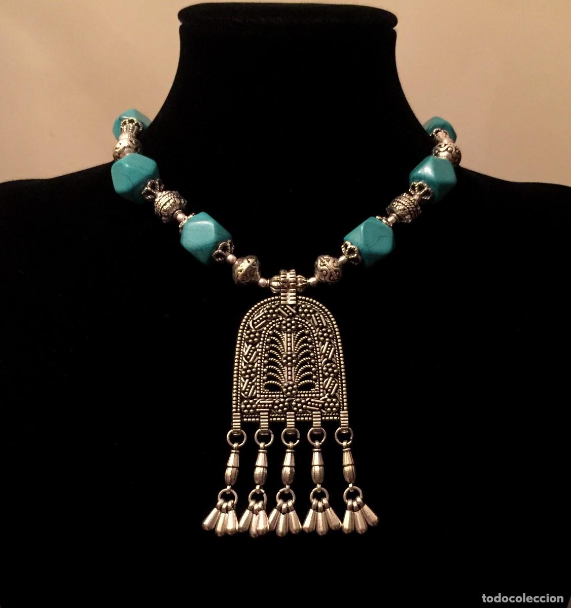 Joyeria: COLLAR CON JASPES Y COLGANTE CENTRAL - 97 GRAMOS. - Foto 1