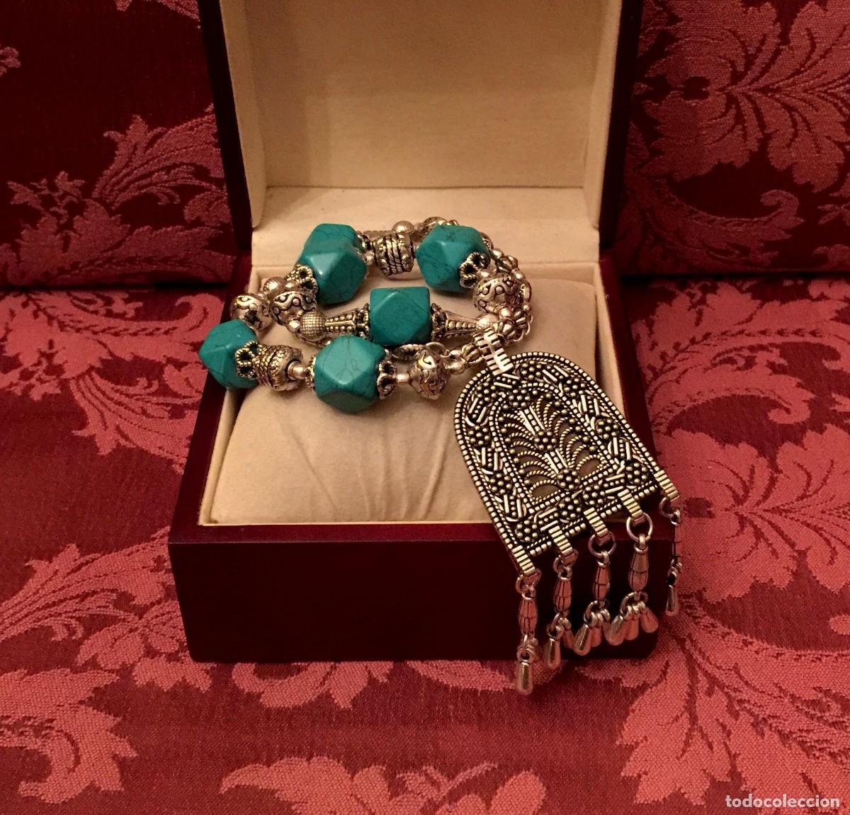 Joyeria: COLLAR CON JASPES Y COLGANTE CENTRAL - 97 GRAMOS. - Foto 2