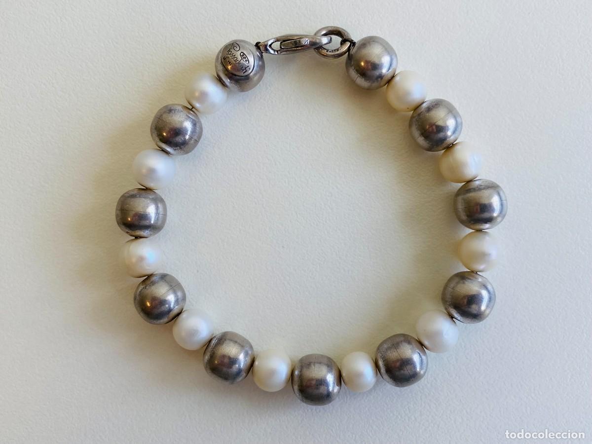 Joyeria: Pulsera de plata con perlas 925 - Foto 1