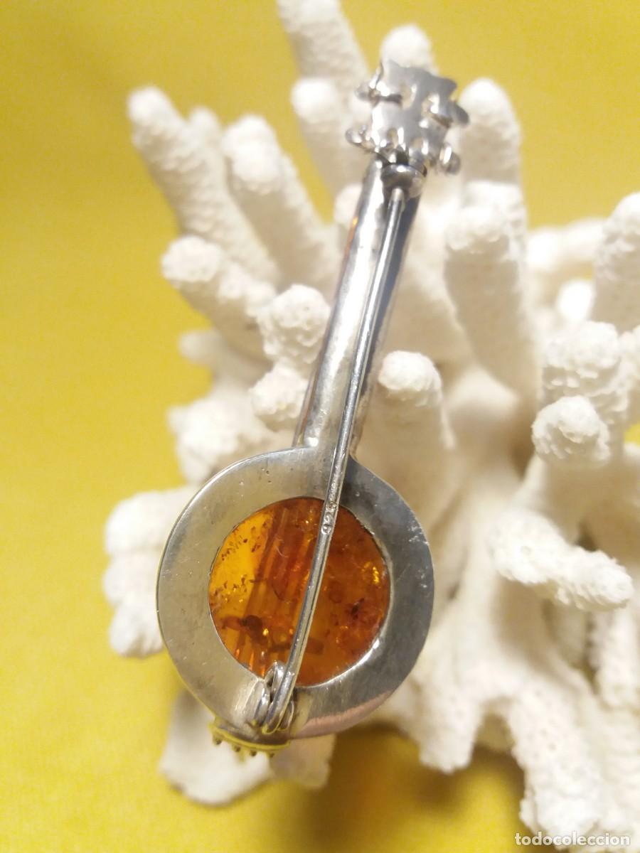 Joyeria: BROCHE &Aacute;MBAR Y PLATA DE LEY - Foto 2