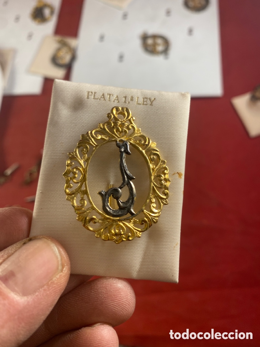 Joyeria: BROCHE DE PLATA 1a LEY LETRA I - Foto 2