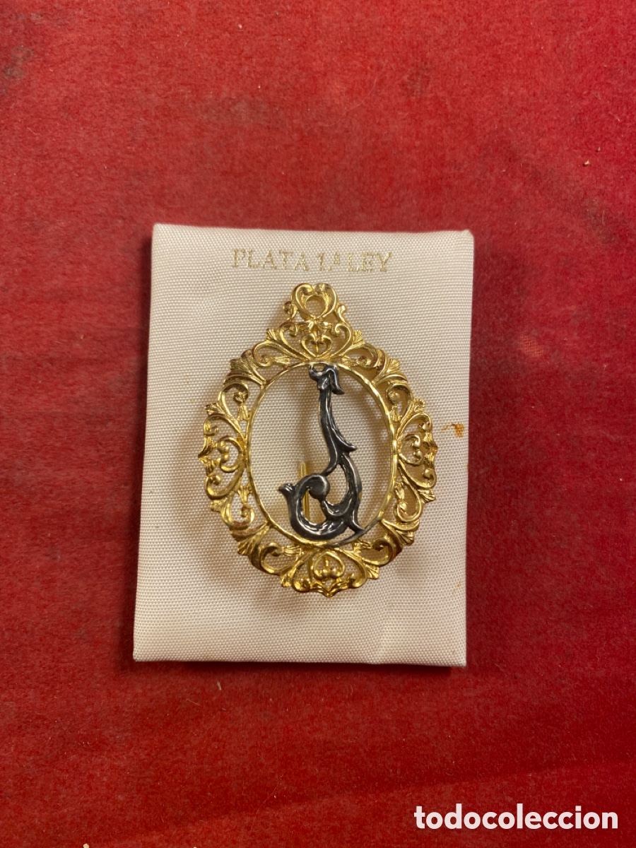 Joyeria: BROCHE DE PLATA 1a LEY LETRA I - Foto 1