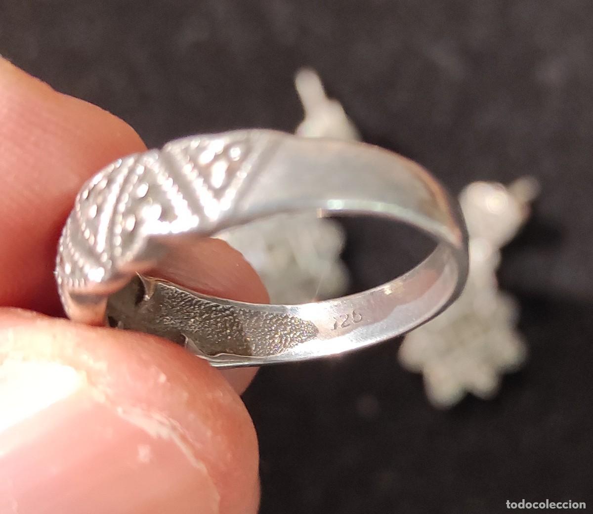 Joyeria: Juego Anillo y Pendientes Plata 925 ml. - Foto 4