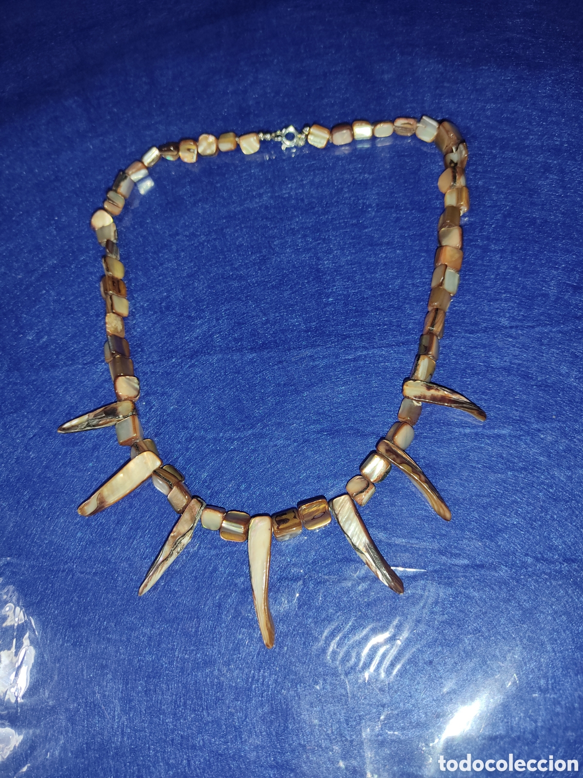 Joyeria: Collar, gargantilla de n&aacute;car,abalon,vintage. - Foto 2