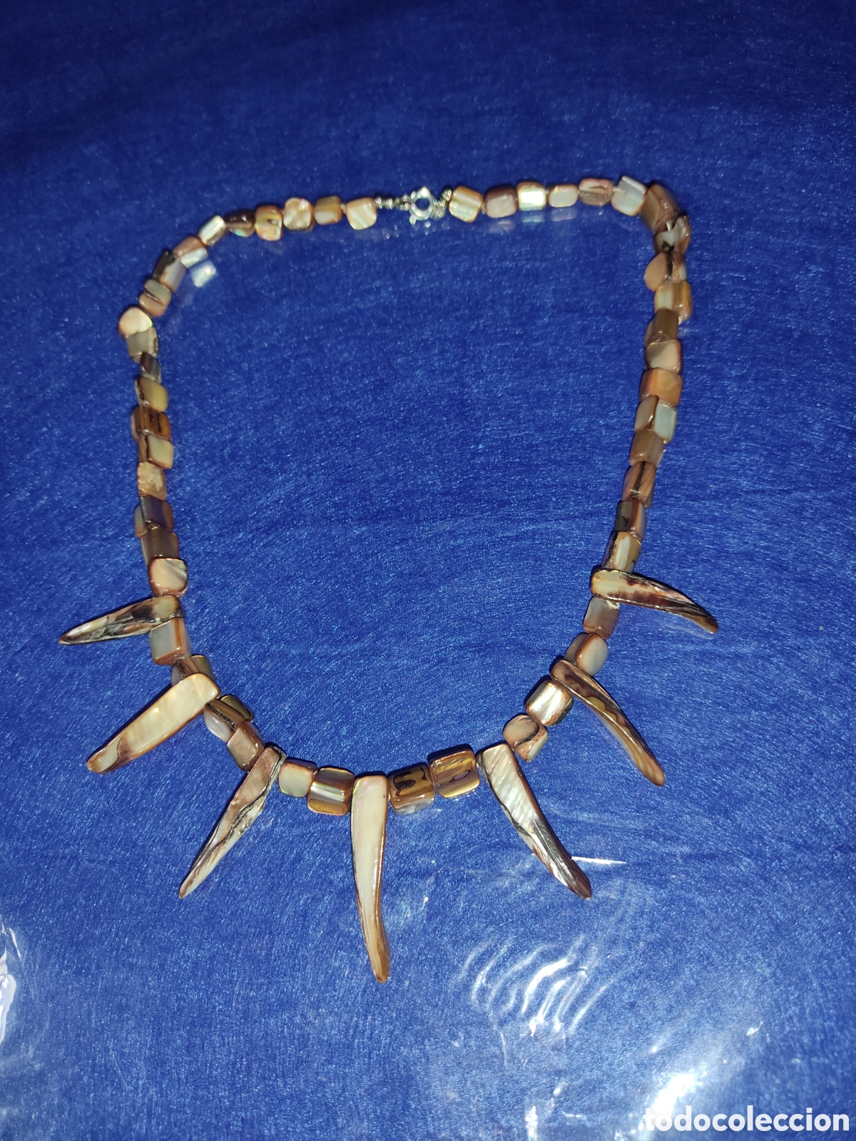 Joyeria: Collar, gargantilla de n&aacute;car,abalon,vintage. - Foto 3