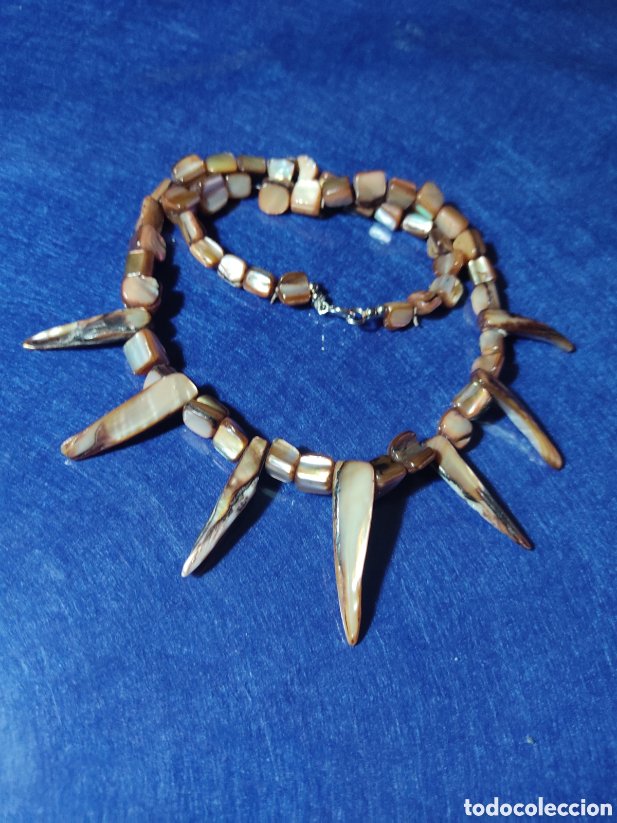 Joyeria: Collar, gargantilla de n&aacute;car,abalon,vintage. - Foto 5