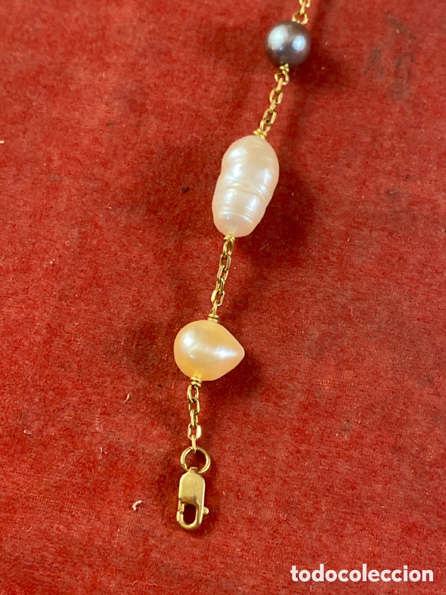 Joyeria: PULSERA Y COLLAR DE ORO 18K y PERLAS - Foto 3