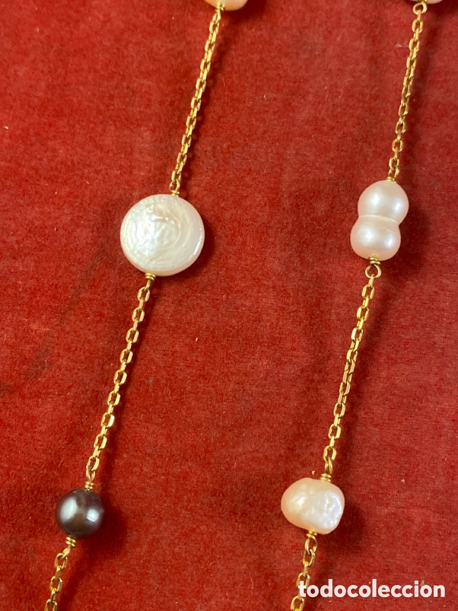 Joyeria: PULSERA Y COLLAR DE ORO 18K y PERLAS - Foto 4