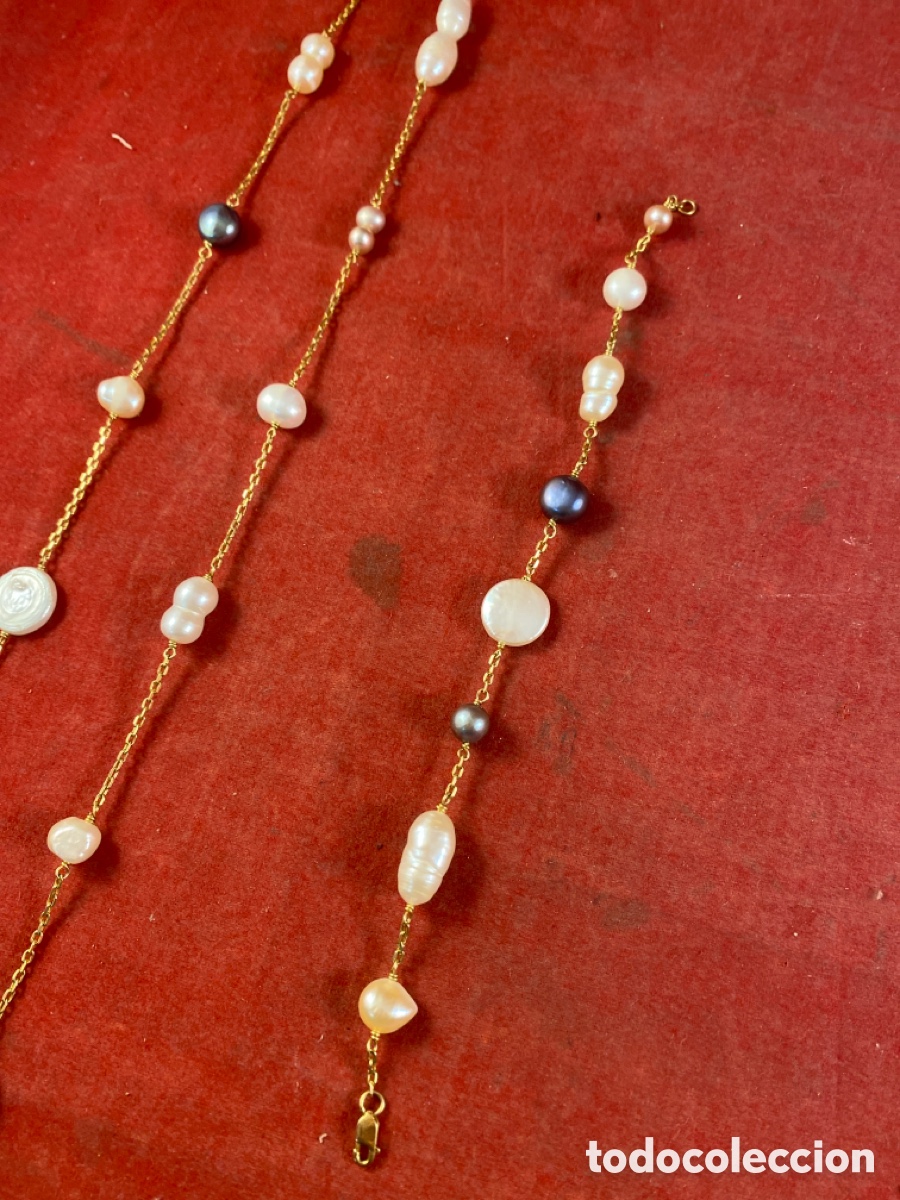 Joyeria: PULSERA Y COLLAR DE ORO 18K y PERLAS - Foto 6