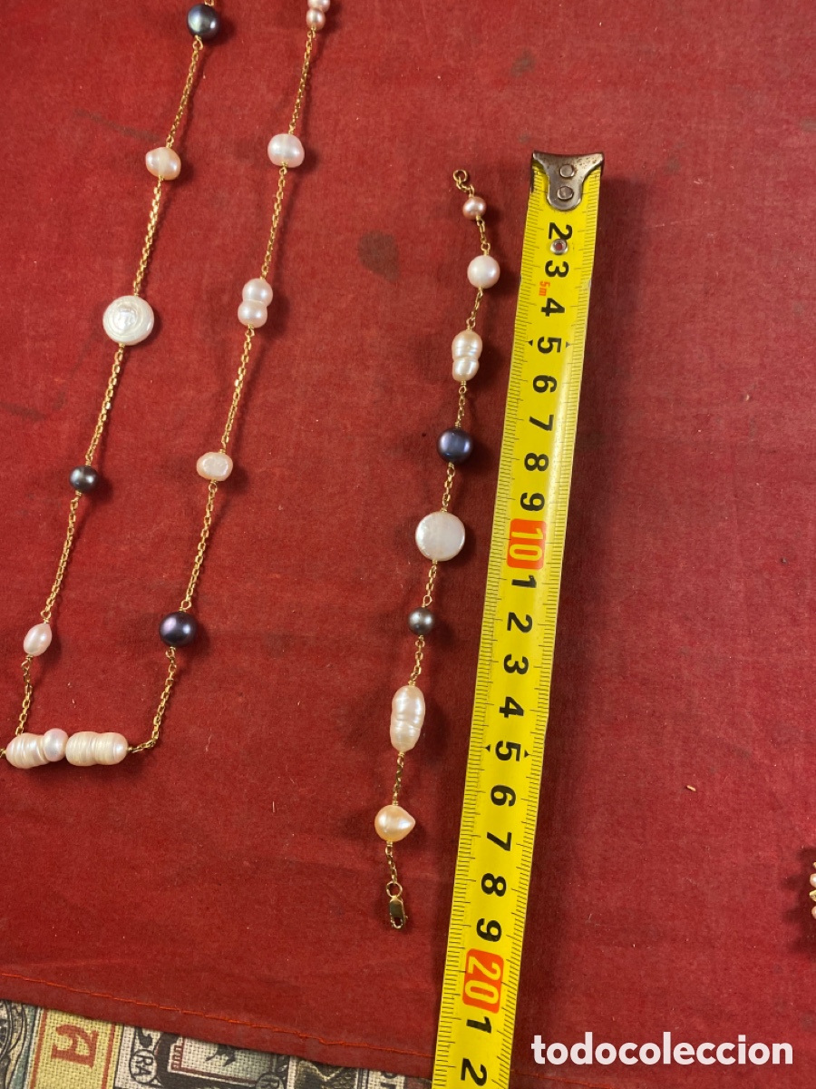 Joyeria: PULSERA Y COLLAR DE ORO 18K y PERLAS - Foto 7