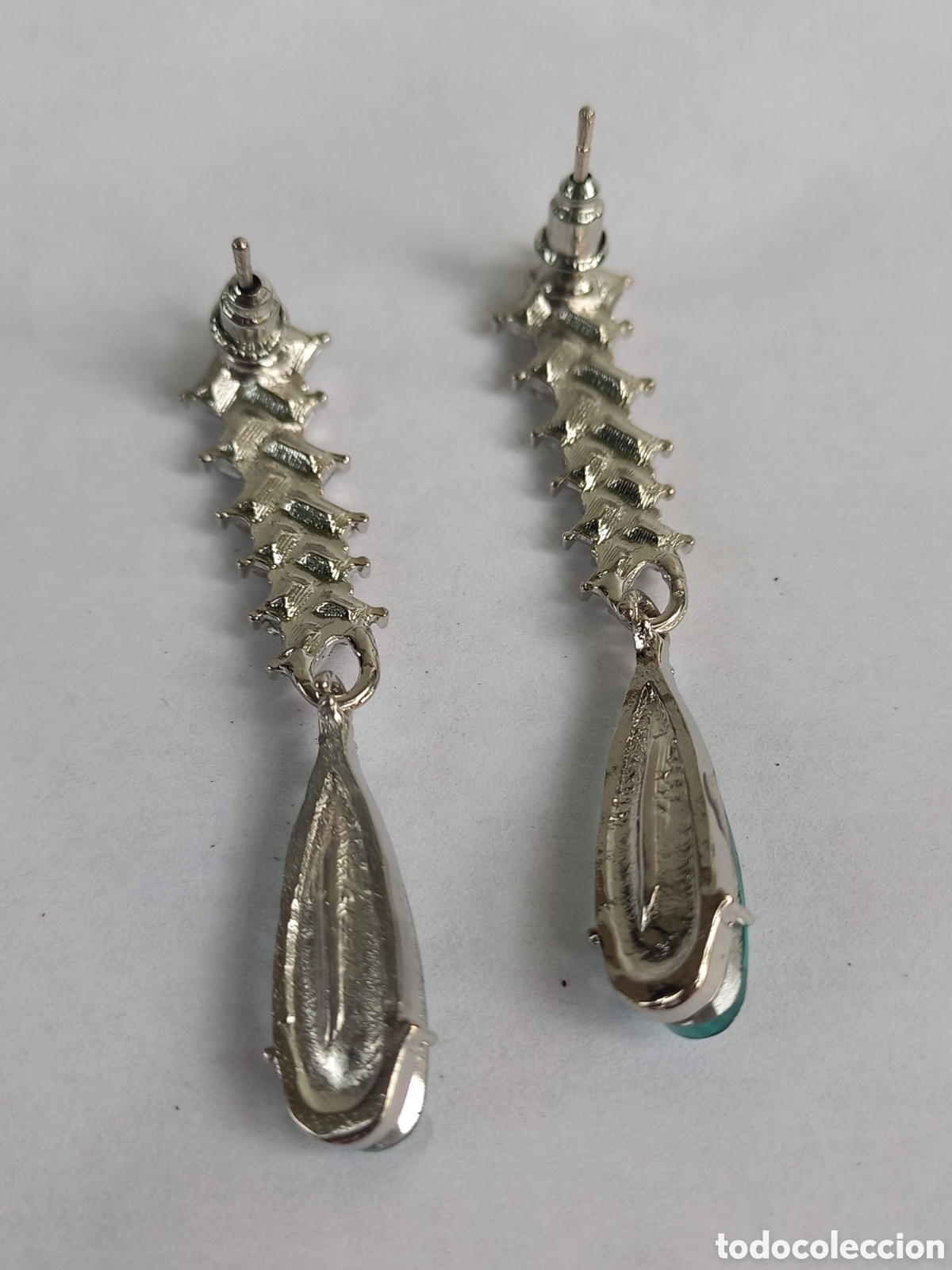 Joyeria: Bellos pendientes de lujo en oro blanco con aguamarinas creadas - Foto 6