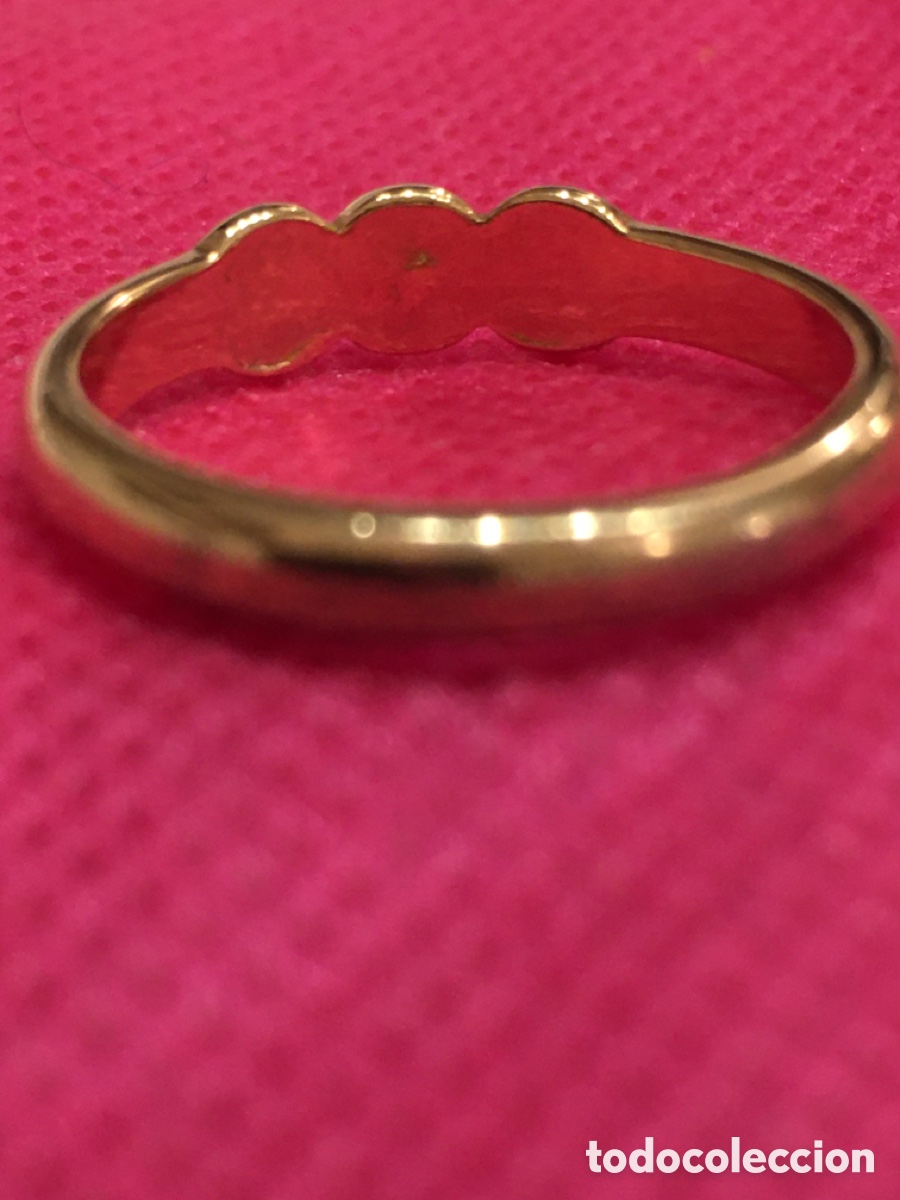 Joyeria: Anillo dorado con piedra azul - Foto 4