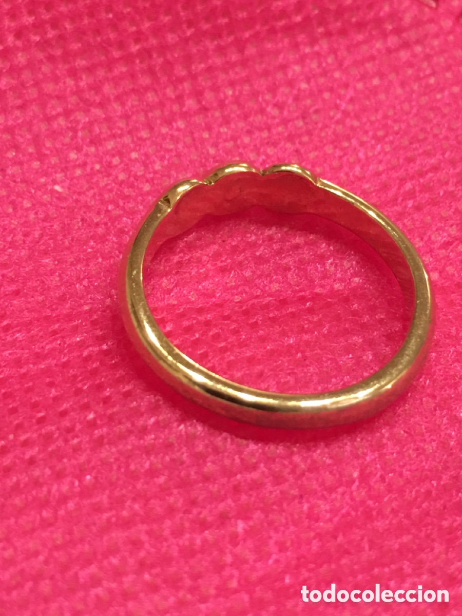 Joyeria: Anillo dorado con piedra azul - Foto 6