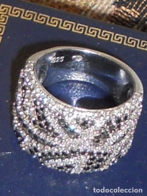 Joyeria: ANTIGUO ANILLO DE PLATA CON AZABACHES Y CIRCONITAS - Foto 1