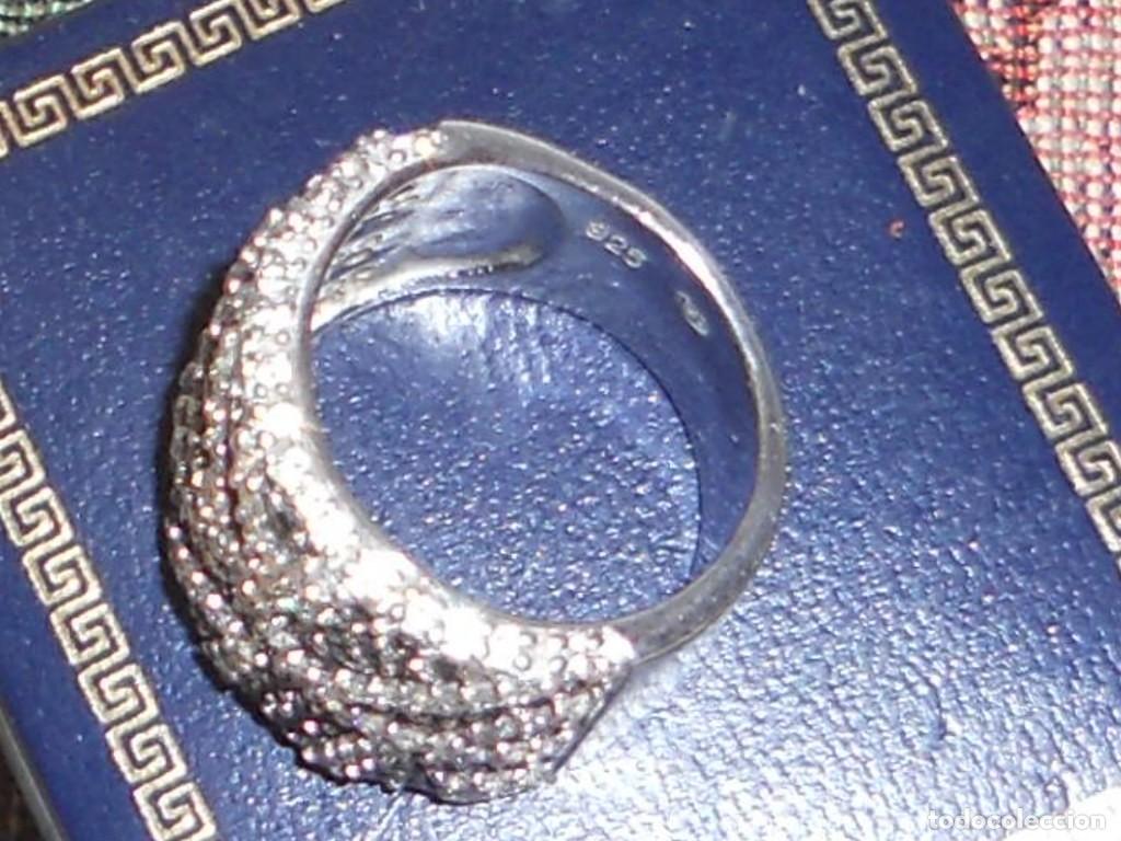 Joyeria: ANTIGUO ANILLO DE PLATA CON AZABACHES Y CIRCONITAS - Foto 3