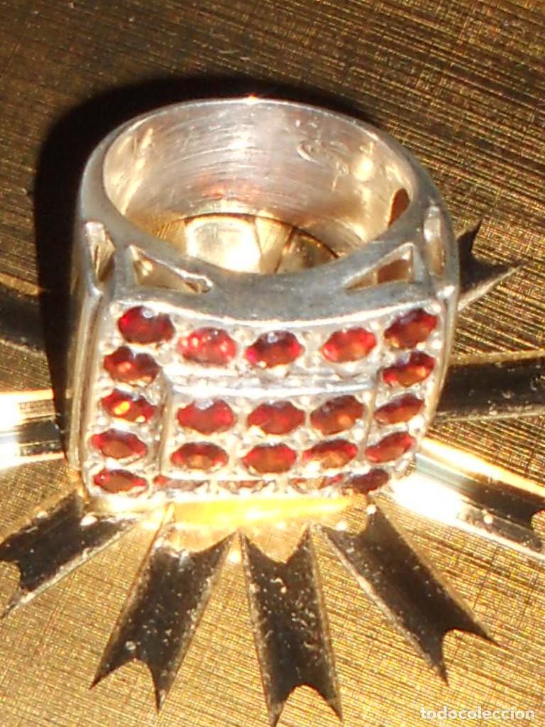 Joyeria: ANTIGUO ANILLO CON PAVE DE GRANATES - Foto 1