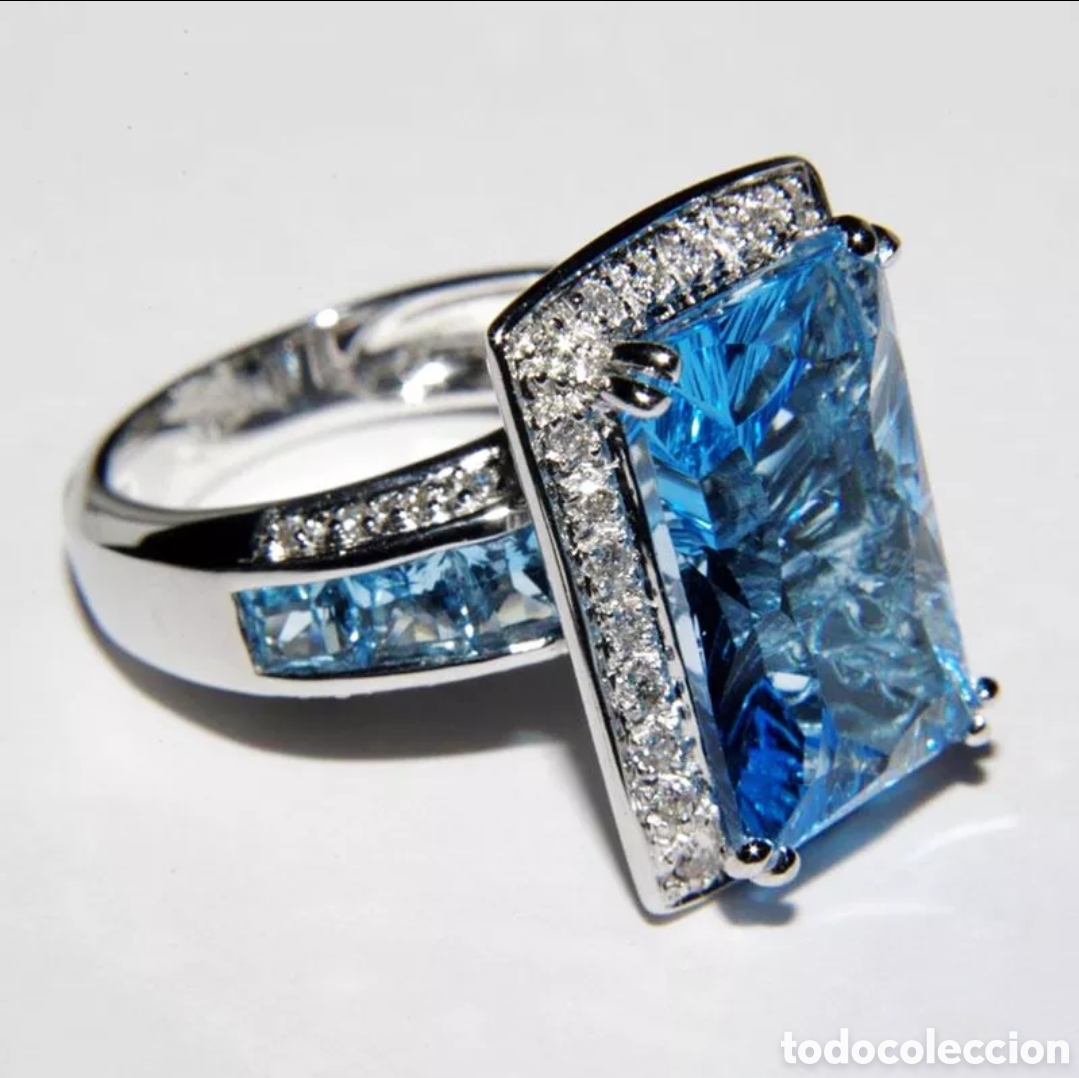 Joyeria: Anillo de Plata Azul ENV&Iacute;O GRATIS!! - Foto 2