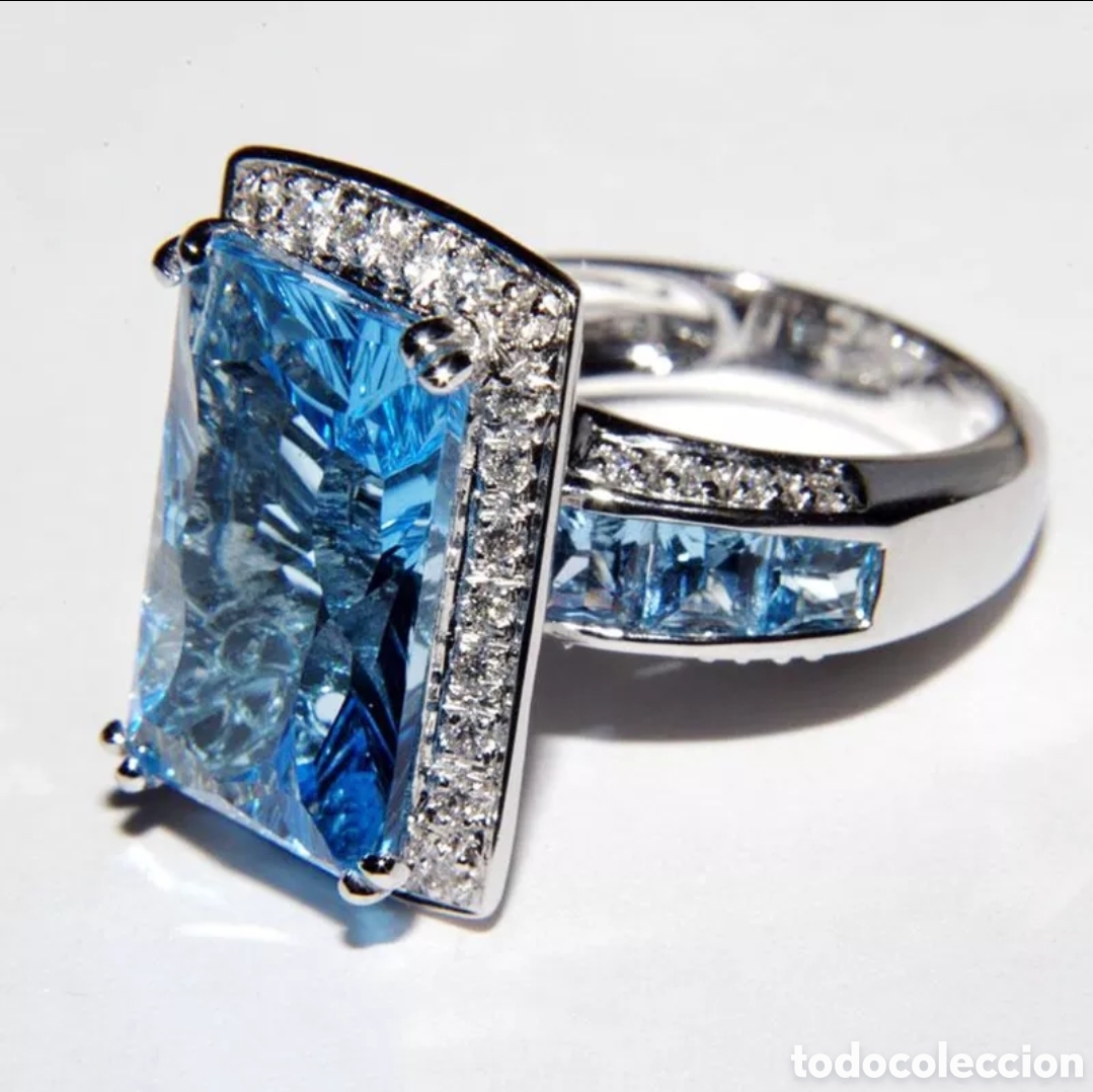 Joyeria: Anillo de Plata Azul ENV&Iacute;O GRATIS!! - Foto 4
