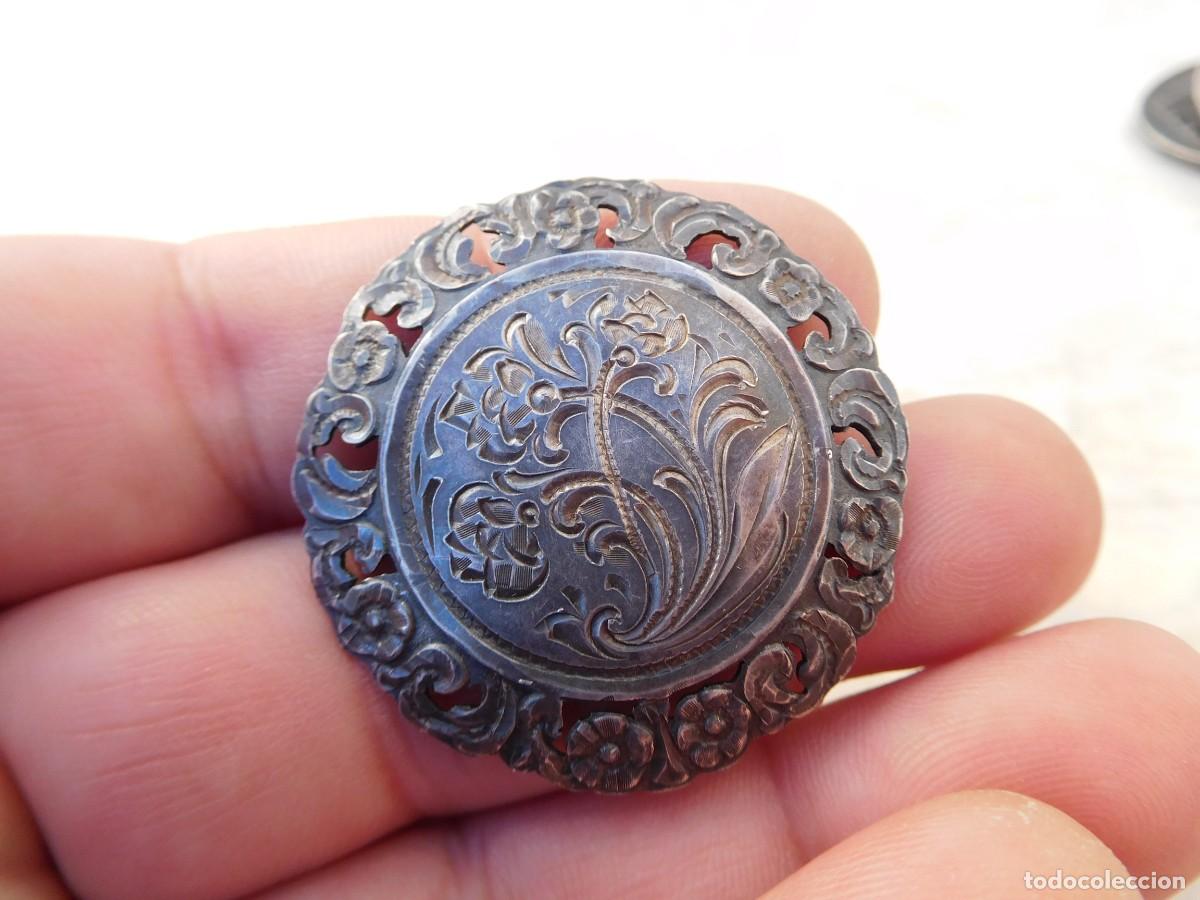 Joyeria: Broche de plata calada vintage - Foto 1