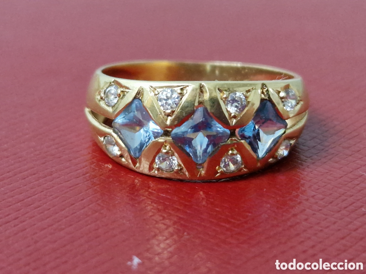 Joyeria: ANILLO ORO 18 K CON TOPACIOS Y CIRCONITAS - Foto 5