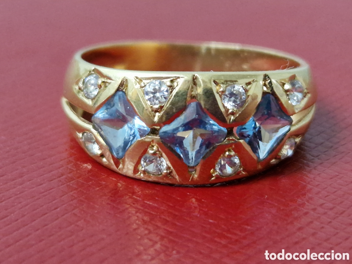 Joyeria: ANILLO ORO 18 K CON TOPACIOS Y CIRCONITAS - Foto 6