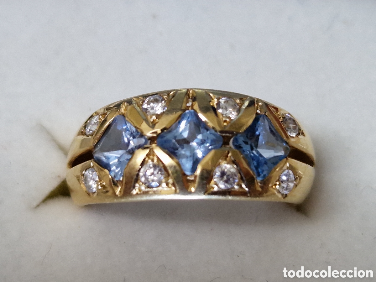 Joyeria: ANILLO ORO 18 K CON TOPACIOS Y CIRCONITAS - Foto 7