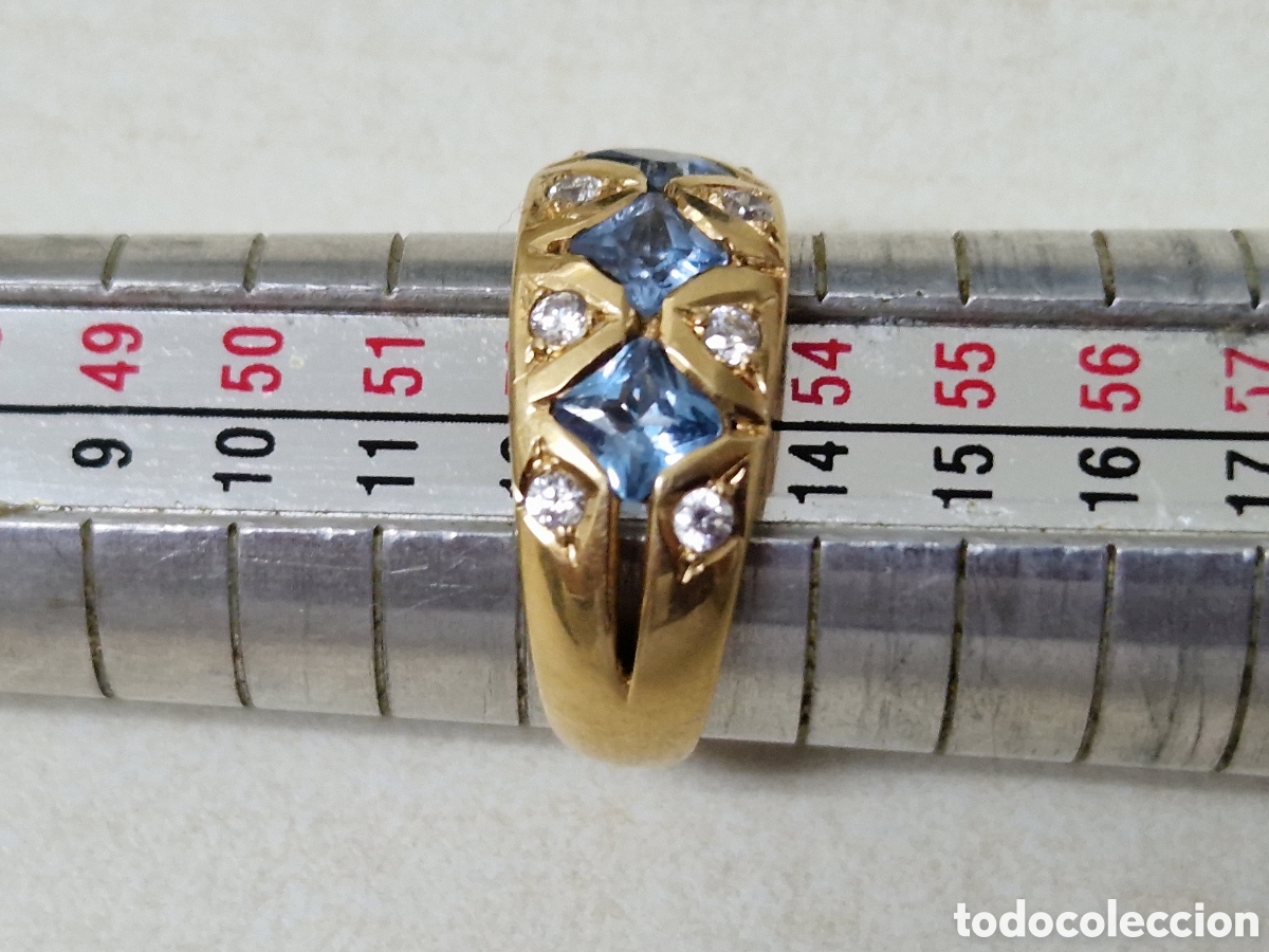 Joyeria: ANILLO ORO 18 K CON TOPACIOS Y CIRCONITAS - Foto 9