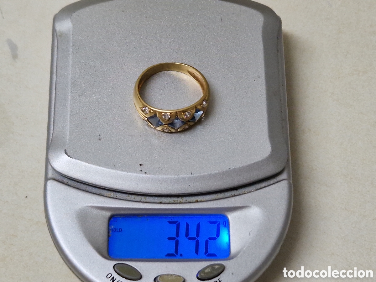 Joyeria: ANILLO ORO 18 K CON TOPACIOS Y CIRCONITAS - Foto 8
