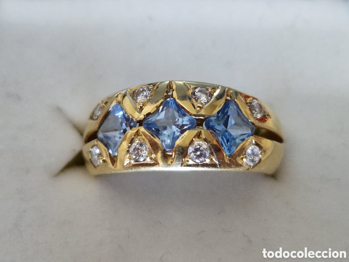 Joyeria: ANILLO ORO 18 K CON TOPACIOS Y CIRCONITAS - Foto 10