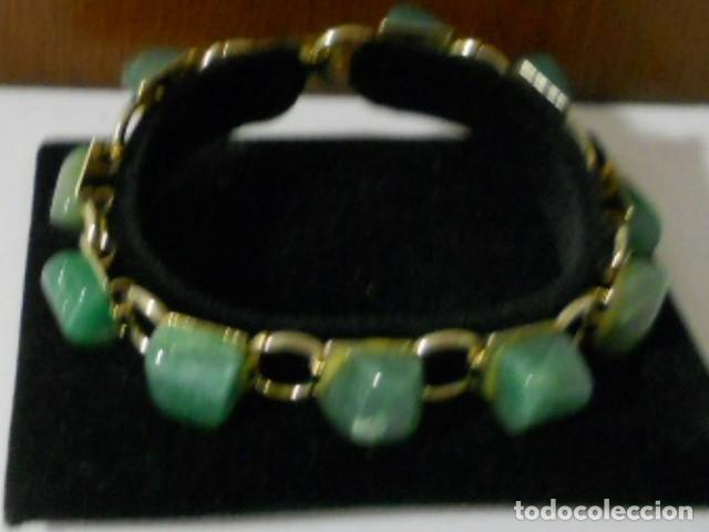 Joyeria: ANTIGUA PULSERA DE PIEDRAS VERDES - Foto 1